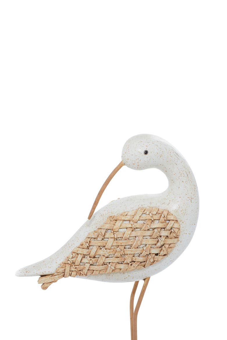 White Polystone Bird Sculpture - Set of 3, Alternate, color, WHITE