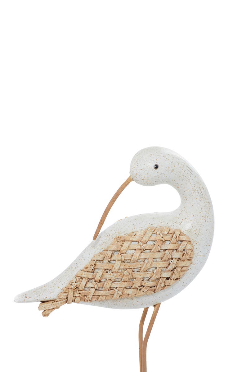 VIVIAN LUNE HOME White Polystone Bird Sculpture - Set of 3, Alternate, color, White