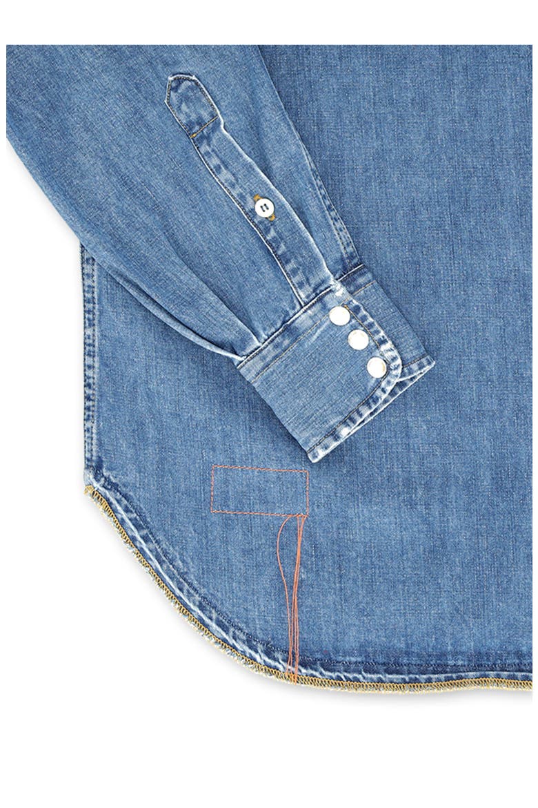 Pasadena Denim Shirt, Alternate, color, Bleach Wash