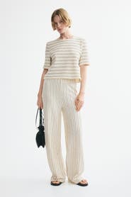 H&M Textured Pull-On Pants