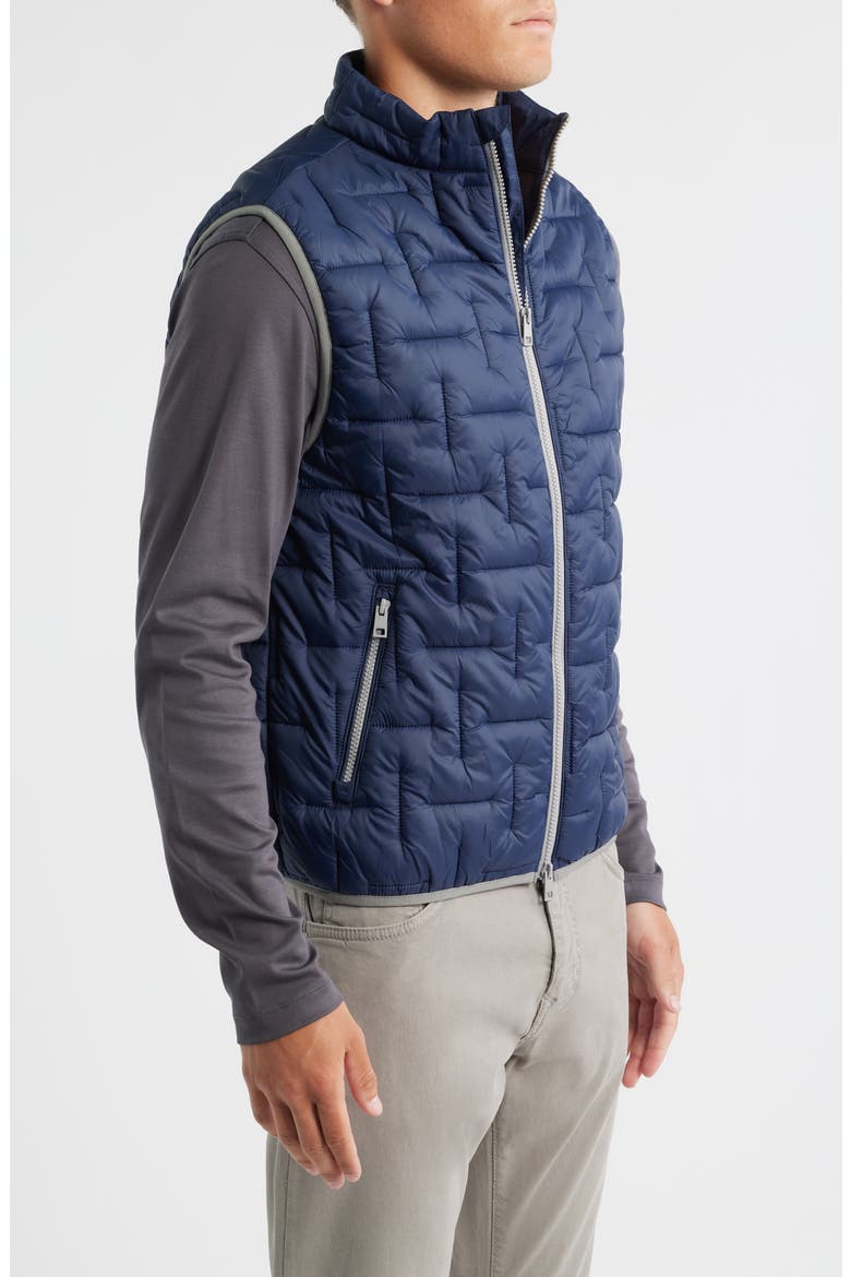 Water Resistant Space Quilted Vest, Alternate, color, NAVY