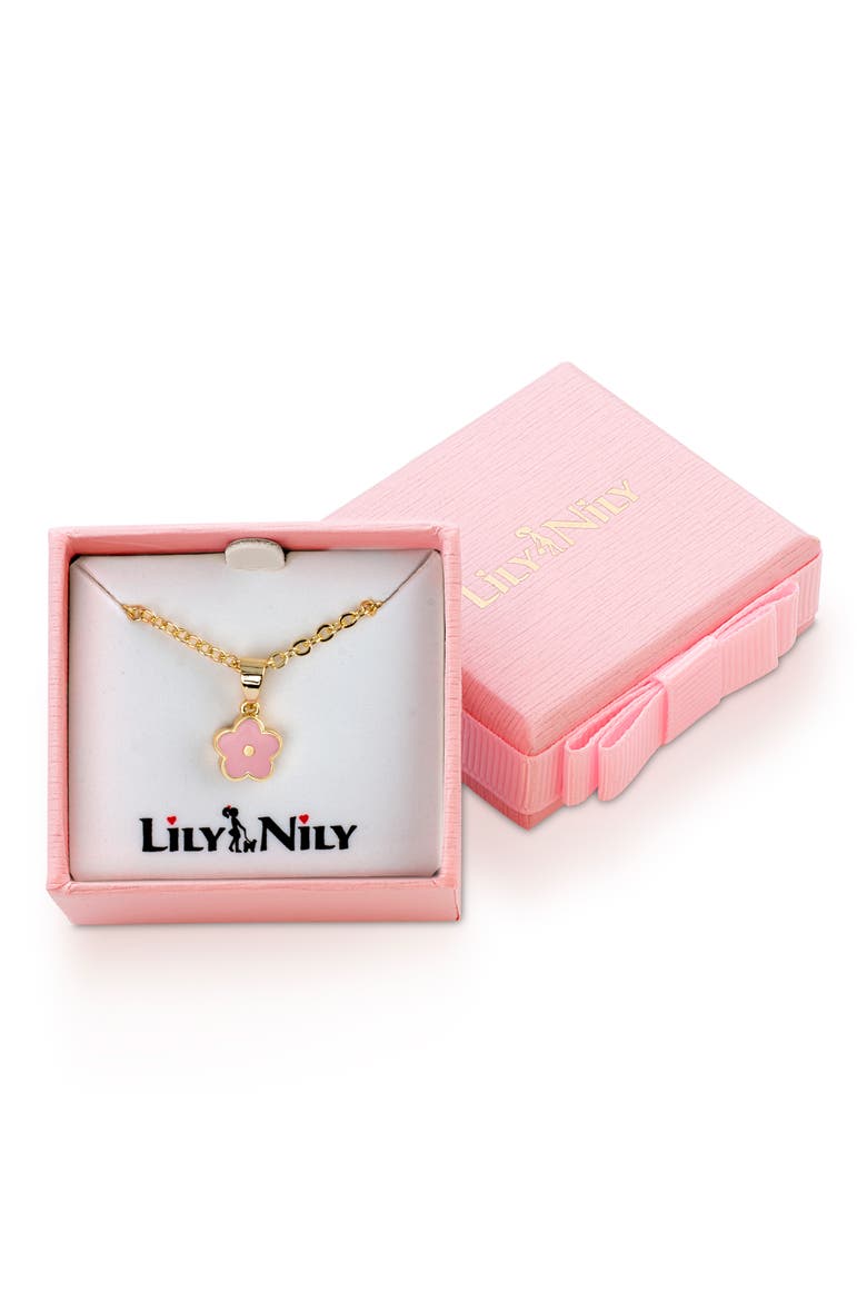 Flower Pendant Necklace, Alternate, color, GOLD