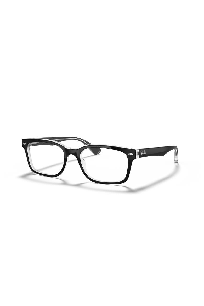 51mm Square Optical Glasses, Main, color, BLACK