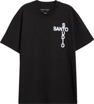 SANTO STUDIO Crossword Drappo Cotton Graphic T-Shirt