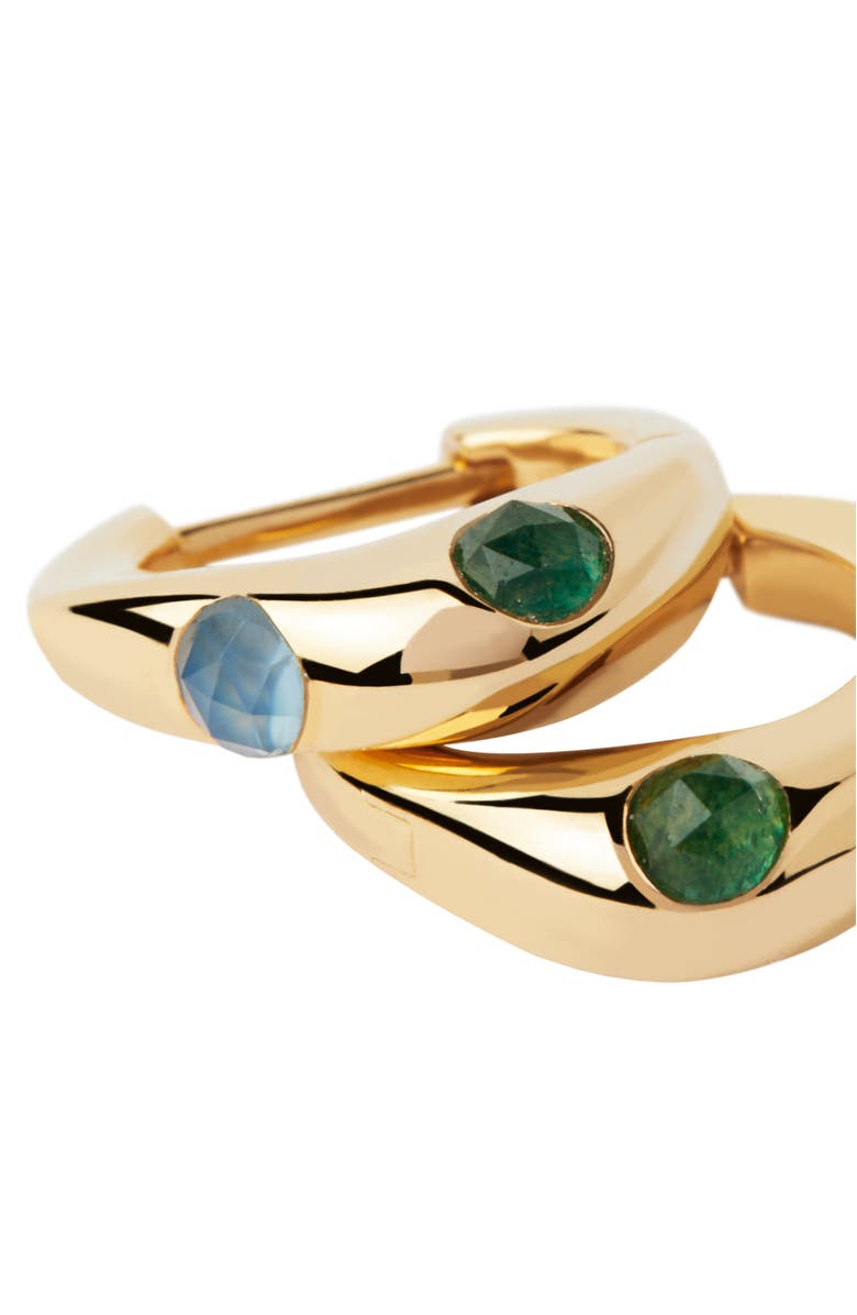 PDPAOLA Coral Hoops, Alternate, color, Gold