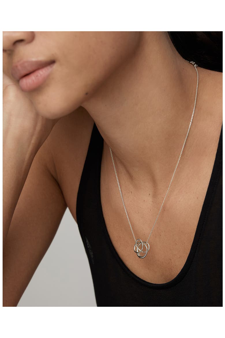Nura Wrap Pendant Necklace, Alternate, color, STERLING SILVER