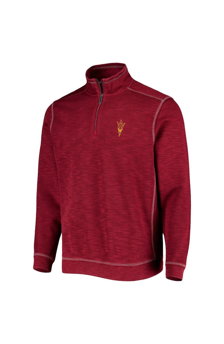 Tommy Bahama Men's Tommy Bahama Maroon Arizona State Sun Devils Sport Tobago Bay Tri-Blend Mock Neck Half-Zip Jacket, Alternate, color, Maroon