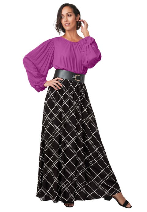 Stretch Pleated Sleeve Top (Plus)