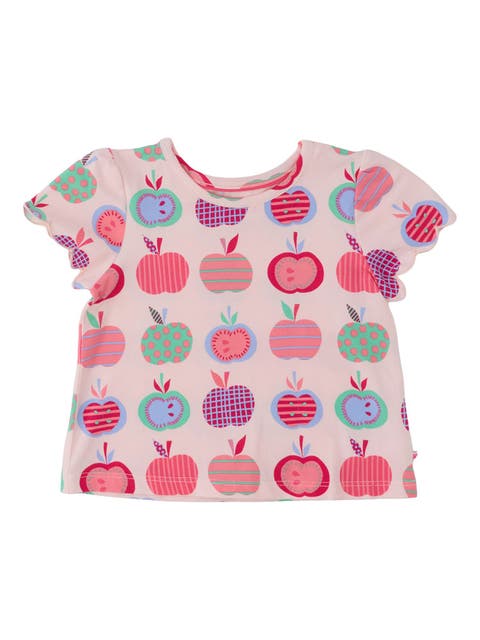 Baby Girls Short Sleeve Scallop Tee
