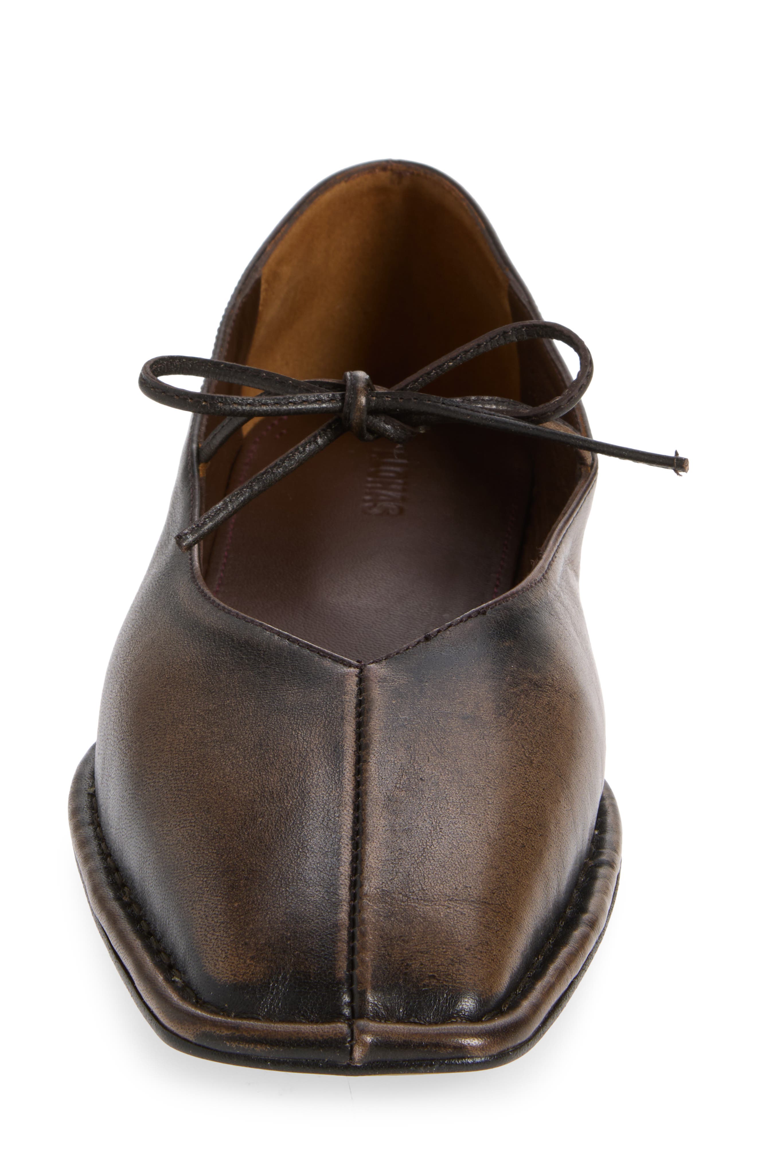 Sway Square Toe Ballet Flat, Alternate, color, VINTAGE EFFECT BROWN
