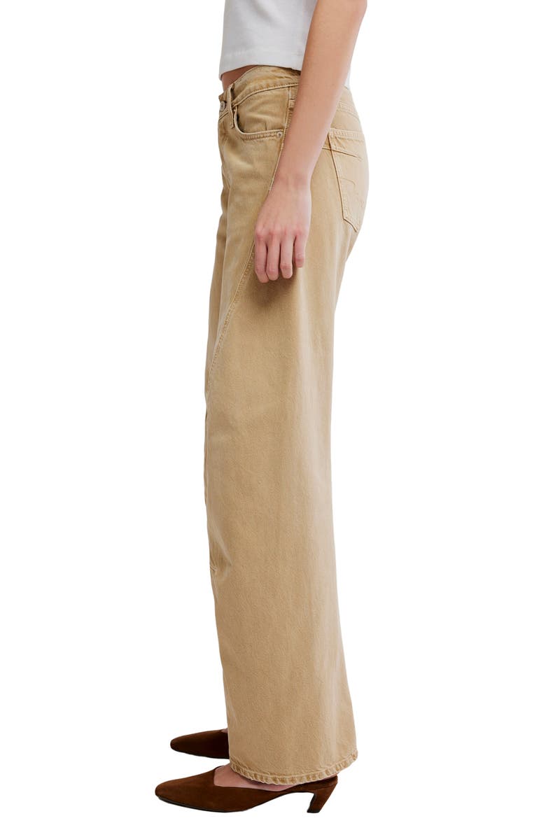 Free People Fable Twisted Seam Jeans, Alternate, color, Oat Latte