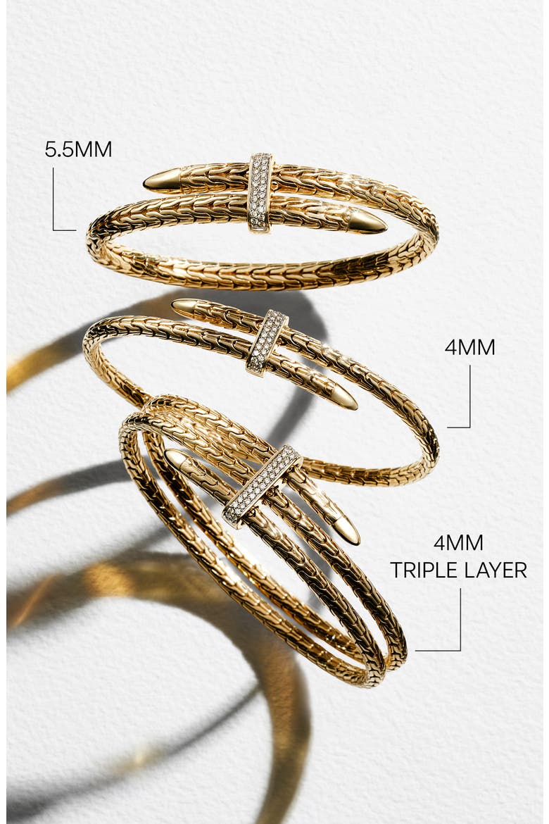 Spear Coil Choker, Diamonds, Alternate, color, 14K YELLOW GOLD