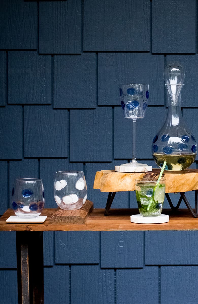 VIETRI Drop Tall Tumbler, Alternate, color, Blue