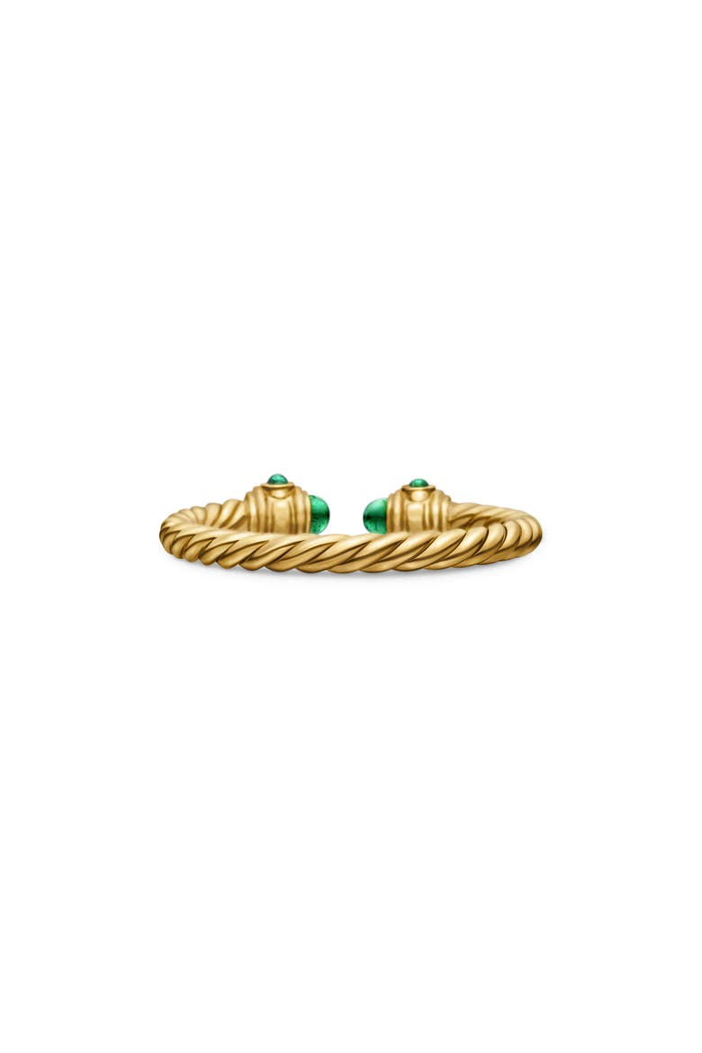 Renaissance Full Pavé Ring in 18K Gold, Alternate, color, EMERALD