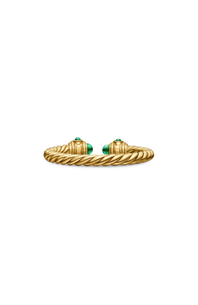 David Yurman Renaissance Full Pavé Ring in 18K Gold, Alternate, color, Emerald