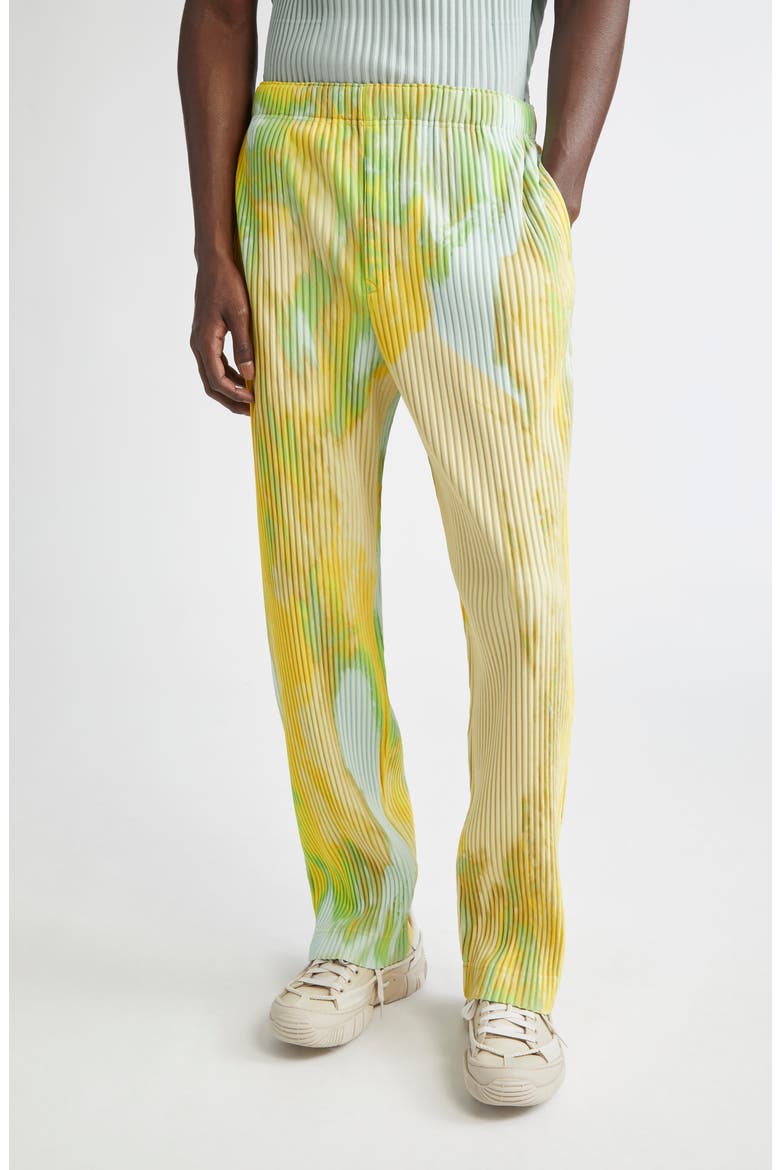 Agate Pleated Pants, Main, color, YELLOW