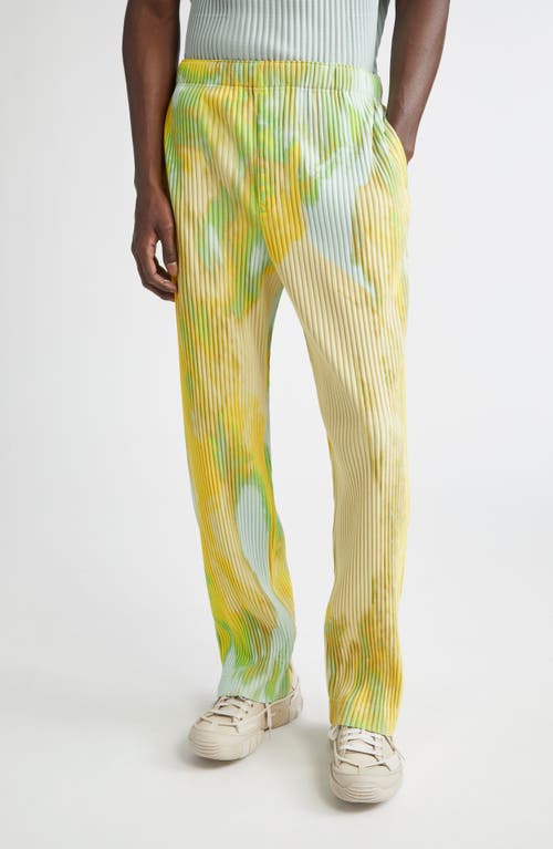 Homme Plissé Issey Miyake Agate Pleated Pants in Yellow  product