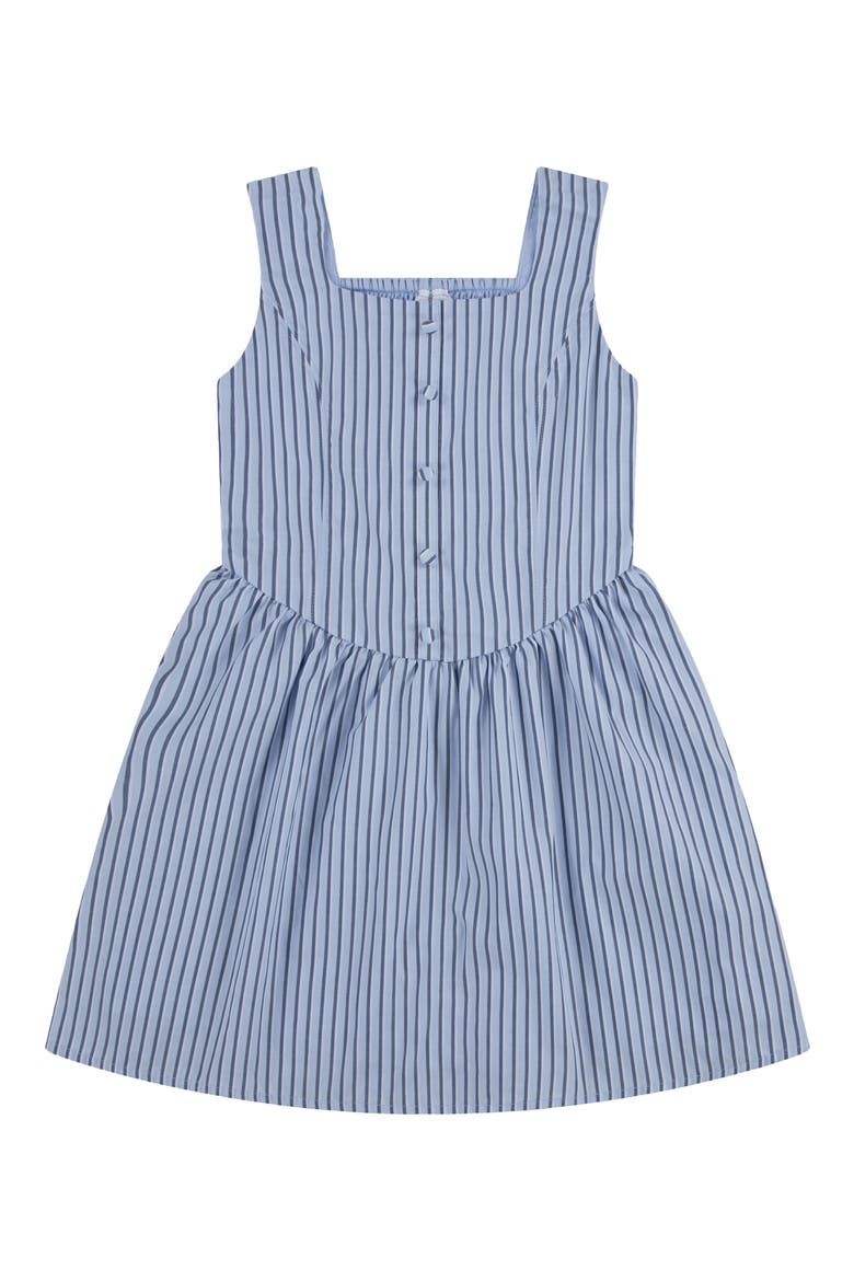 Kids' Stripe Cotton Blend Sundress, Main, color, WINDSURFER