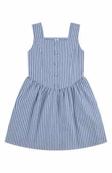 Kids' Stripe Cotton Blend Sundress