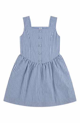 Kids' Stripe Cotton Blend Sundress