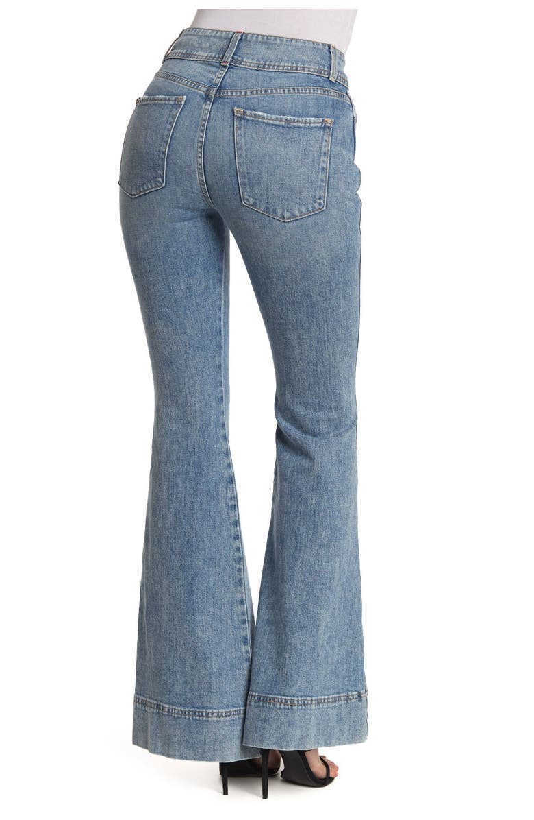 Alice + Olivia Beautiful Ex High Waisted Flared Leg Jeans, Alternate, color, 