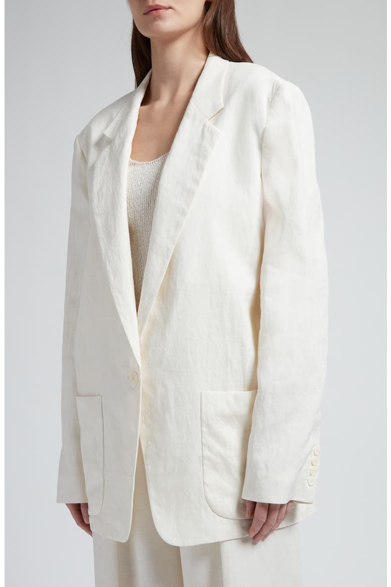 Enza Linen Blazer, Alternate, color, OFF WHITE