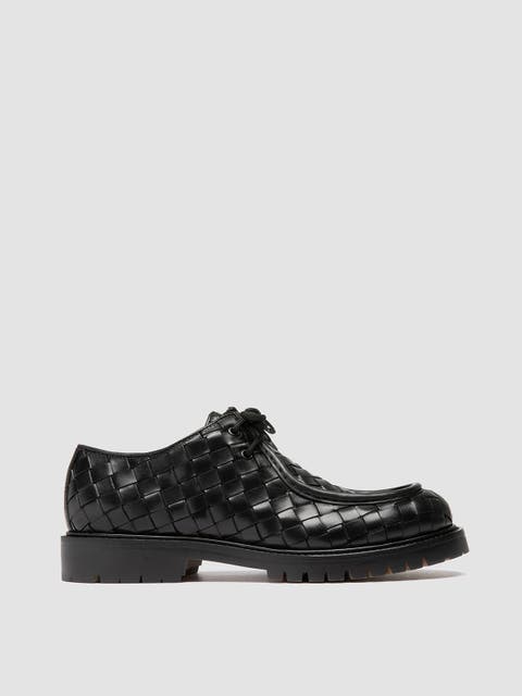 Boss 015 Woven Leather Derby Shoes
