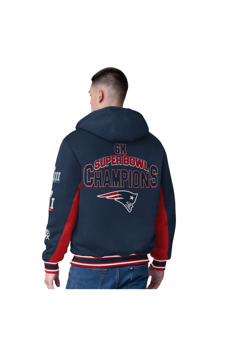G-III Extreme Men's G-III Extreme Navy New England Patriots No Huddle Commemorative Full-Zip Hoodie Jacket, Alternate, color, Navy
