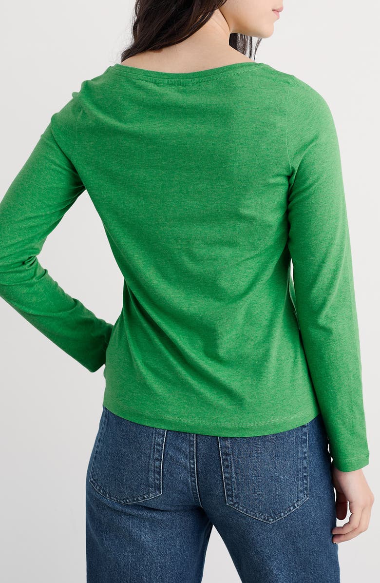 Seasalt Cornwall Easel Long Sleeve Stretch Organic Cotton Top, Alternate, color, Hedgerow