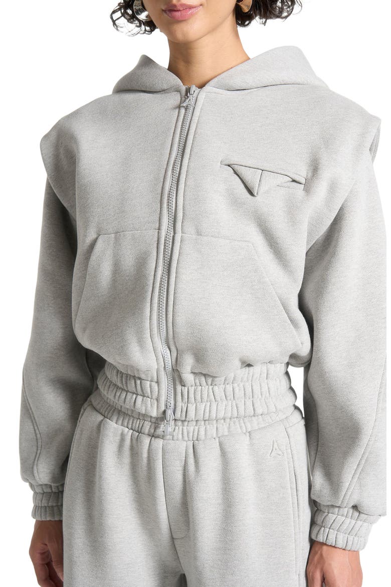 Louna Wide Shoulder Zip Through Hoodie, Alternate, color, Grey