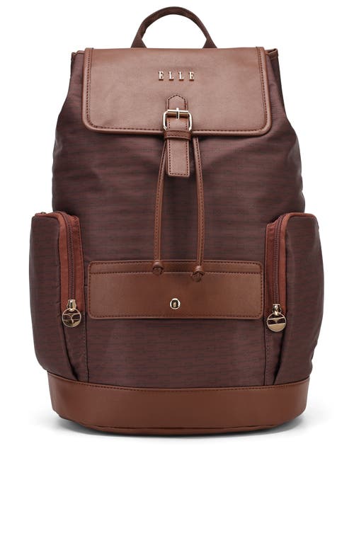 Elle Eleganza 25l Monogram Backpack In Brown