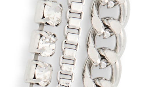 Shop Nordstrom Rack Layered Chain Necklace In Clear- Rhodium