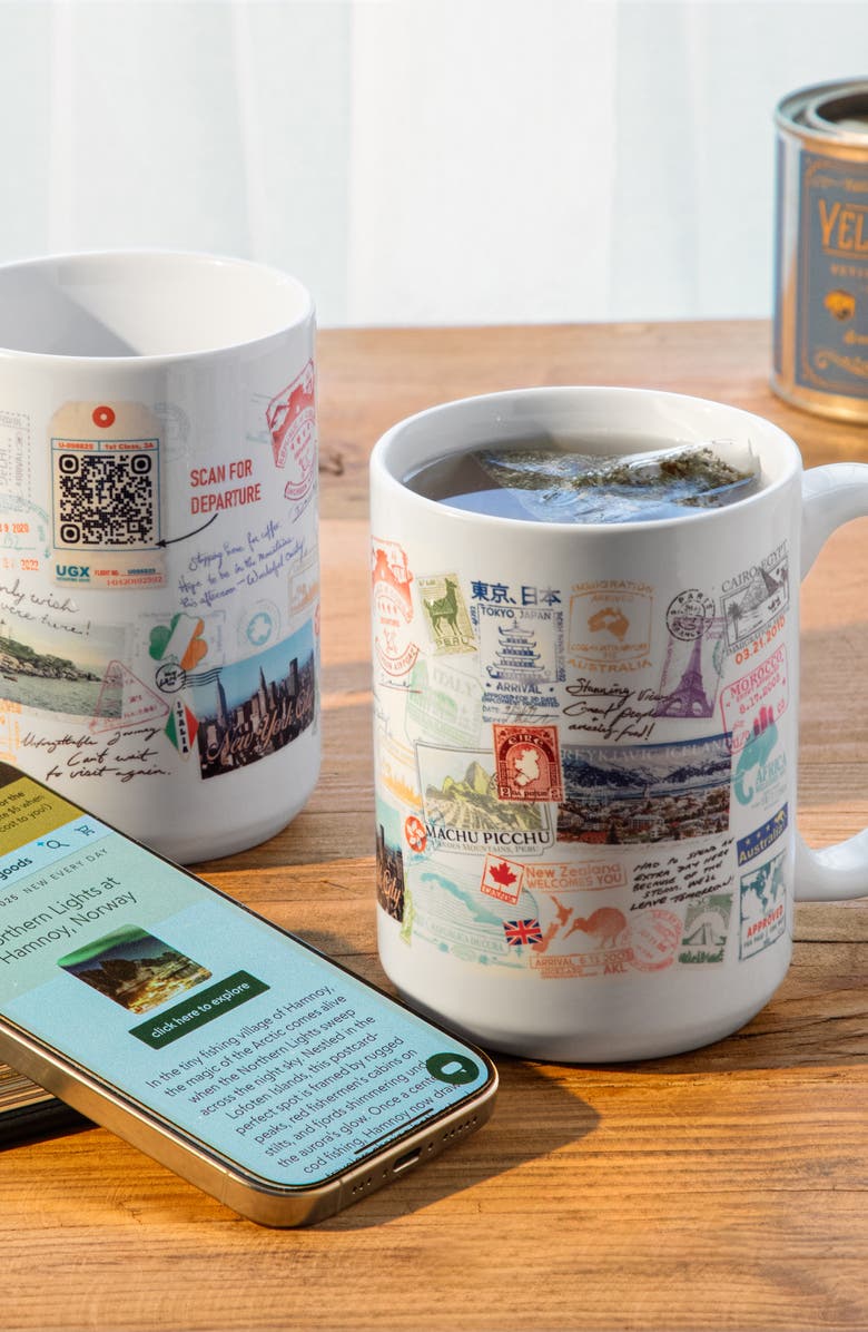 Uncommon Goods Travel the World in 365 Days QR Mug, Main, color, Multi