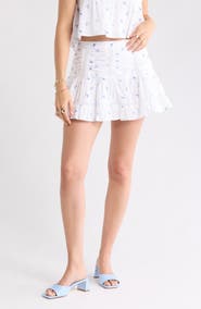 Abound Pretty Printed Miniskirt