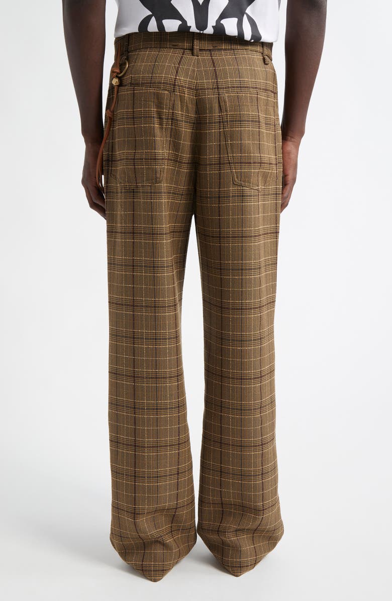 SONG FOR THE MUTE Plaid Loose Pleated Pants, Alternate, color,