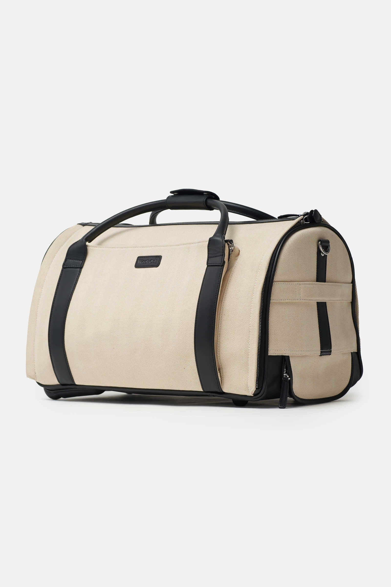 Nova Convertible Rolling Herringbone Garment Duffle, Alternate, color, Herringbone Black