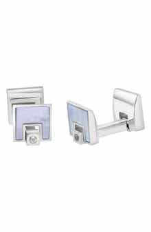 EFFY Sterling SIlver White Topaz Cufflinks