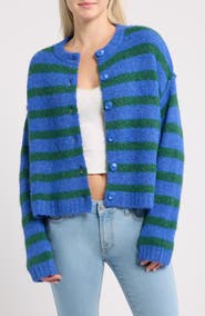 BDG Urban Outfitters Stripe Crewneck Cardigan