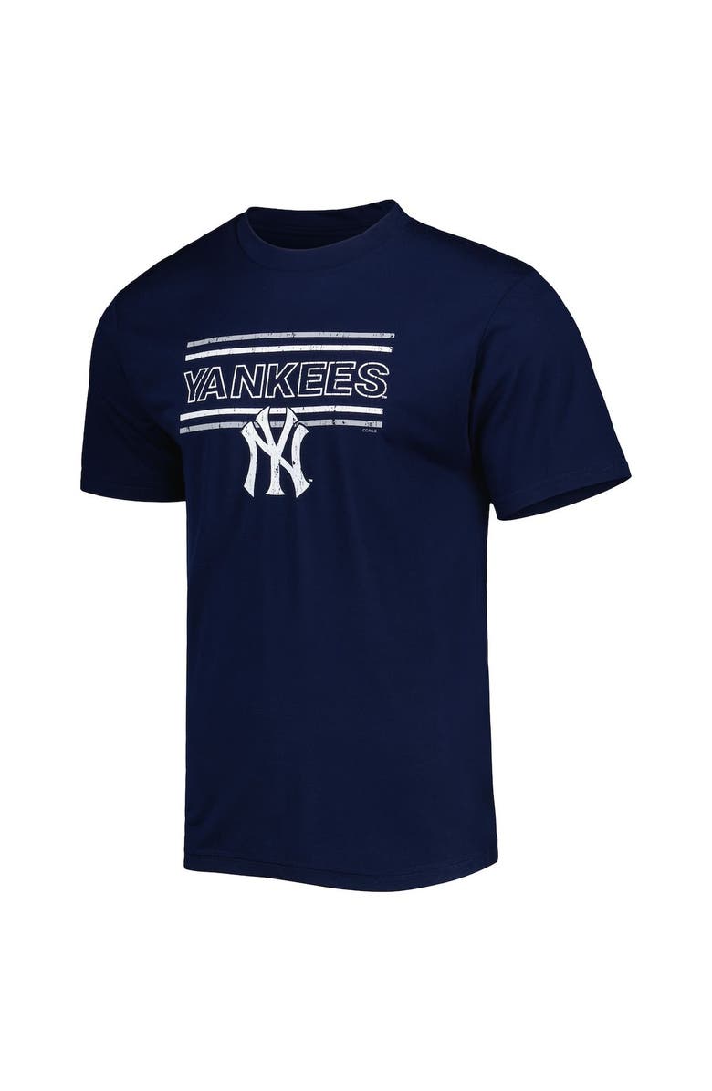 CONCEPTS SPORT Men's Concepts Sport Navy/Gray New York Yankees Badge T-Shirt & Pants Sleep Set, Alternate, color, 