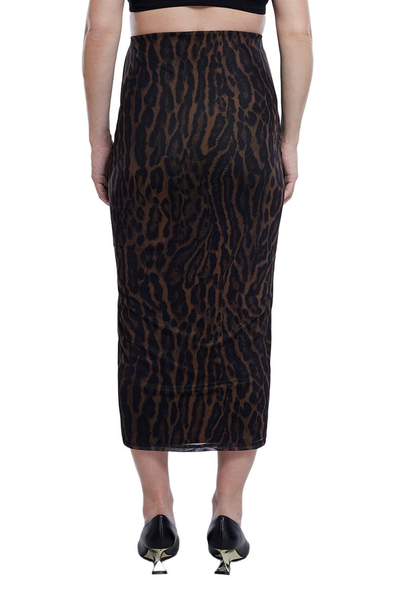 MOTHERHOOD MATERNITY Mesh Bodycon Maxi Maternity Skirt, Alternate, color, Animal