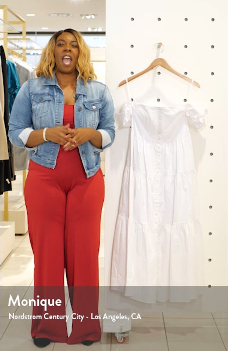 Elio Off the Shoulder Midi Dress, sales video thumbnail