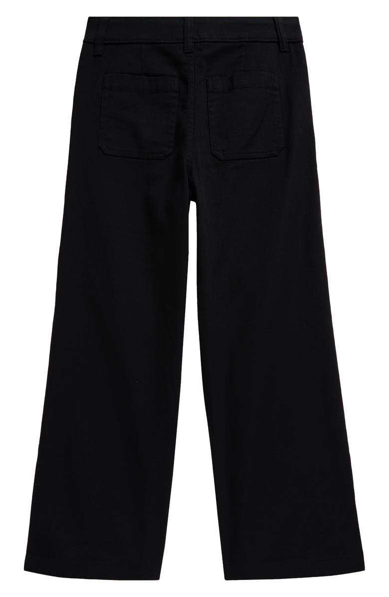 Nordstrom Kids' Stretch Twill Crop Wide Leg Pants, Alternate, color, 