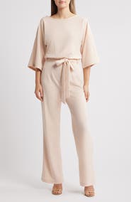 NIKKI LUND Joycelyn Flare Sleeve Tie Waist Jumpsuit