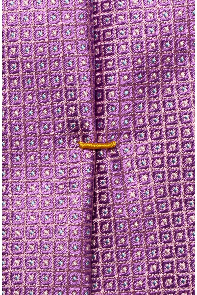 Micro Geo Silk Jacquard Tie, Alternate, color, MEDIUM PINK