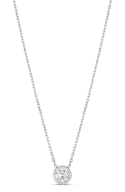 Mini Heart Bezel Pendant Necklace