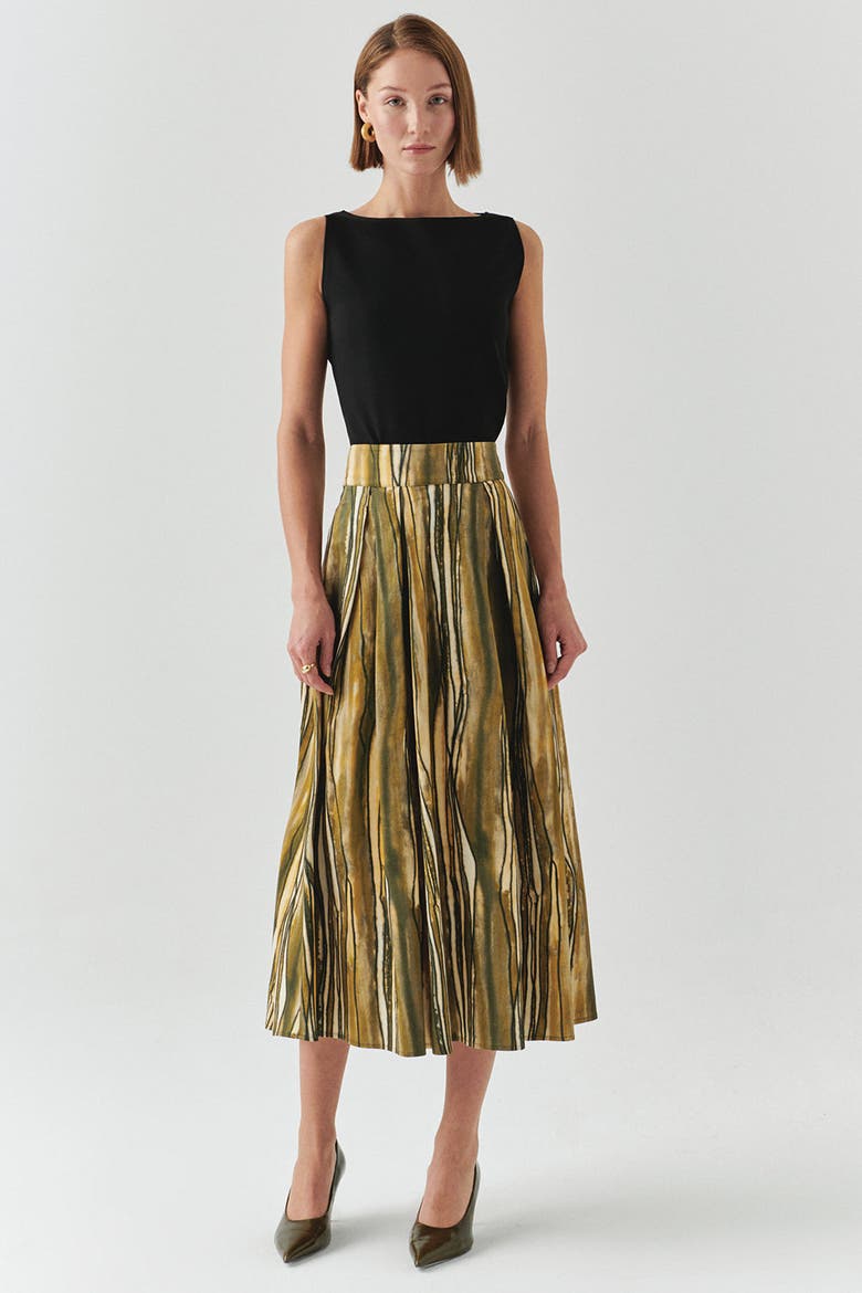 Sloan Striped Skirt, Main, color, Yellow