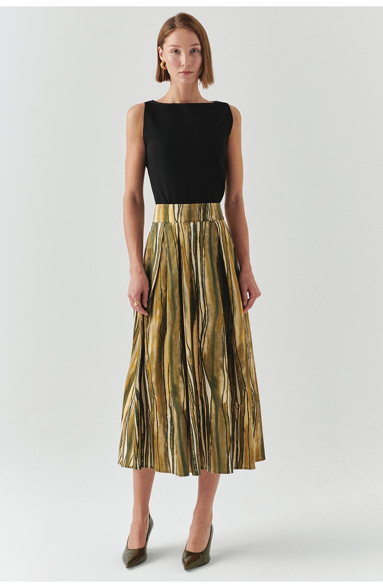 Exquise Sloan Striped Skirt, Main, color, Yellow