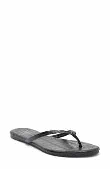 Bellen Faux Leather Croc Embossed Flip Flop