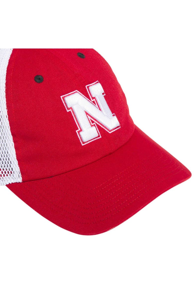 Men's adidas Scarlet Nebraska Huskers Mascot Slouch Trucker Adjustable Hat, Alternate, color, Scarlet