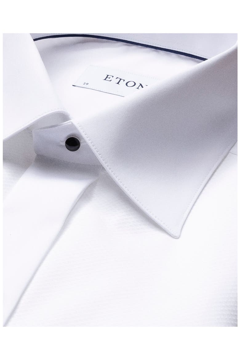 Classic Fit Bibbed White Cotton Tuxedo Shirt, Alternate, color, WHITE